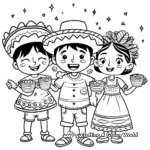 Kid-friendly Fiesta Theme Coloring Pages 1