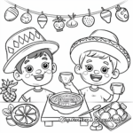 Kid-friendly Fiesta Theme Coloring Pages 3