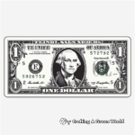 Kid-Friendly Five Dollar Bill Coloring Pages 1