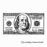 Kid-Friendly Five Dollar Bill Coloring Pages 2