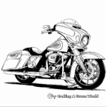 Kid-Friendly Harley Davidson Street Glide Coloring Pages 1