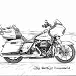 Kid-Friendly Harley Davidson Street Glide Coloring Pages 4