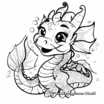 Kid-Friendly Hydra Dragon Cartoon Coloring Pages 1
