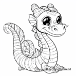 Kid-Friendly Hydra Dragon Cartoon Coloring Pages 2