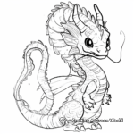 Kid-Friendly Hydra Dragon Cartoon Coloring Pages 4