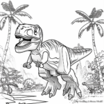 Kid-Friendly Lego Jurassic World Coloring Pages 1