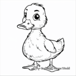 Kid-Friendly Mallard Duckling Coloring Pages 1