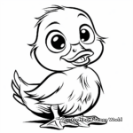 Kid-Friendly Mallard Duckling Coloring Pages 3