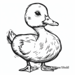 Kid-Friendly Mallard Duckling Coloring Pages 4