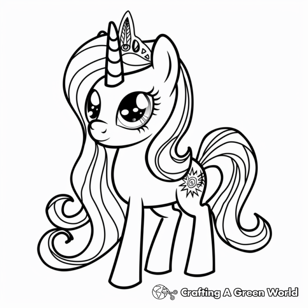 Princess Celestia Coloring Pages - Free &amp; Printable!