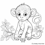Kid-friendly Squirrel Monkey Coloring Pages 2