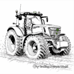 Kid-friendly Tiny John Deere Tractor Coloring Pages 2