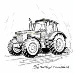 Kid-friendly Tiny John Deere Tractor Coloring Pages 3