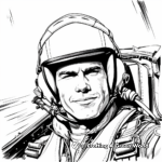 Kid-friendly Top Gun Pilot Coloring Pages 1