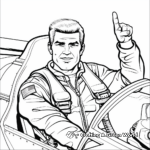 Kid-friendly Top Gun Pilot Coloring Pages 3