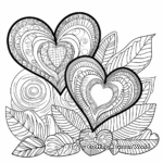 Kid-Friendly Two Hearts Coloring Pages 1