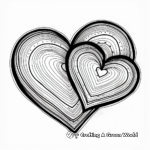 Kid-Friendly Two Hearts Coloring Pages 2