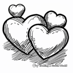 Kid-Friendly Two Hearts Coloring Pages 3