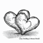Kid-Friendly Two Hearts Coloring Pages 4