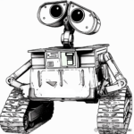 Kid-Friendly Wall-E Robot Coloring Pages 4