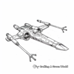 Kid-Friendly X-Wing Fighter Coloring Pages 2