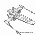 Kid-Friendly X-Wing Fighter Coloring Pages 4