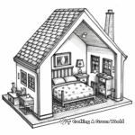 Kids Bedroom in a Doll House Coloring Pages 4