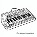 Kids-Friendly Toy Keyboard Coloring Pages 1
