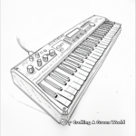 Kids-Friendly Toy Keyboard Coloring Pages 2