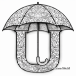 Kids Friendly U for Umbrella Coloring Pages 1