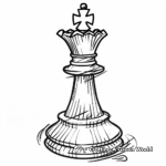 King Chess Piece Coloring Pages 1