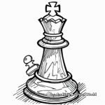 King Chess Piece Coloring Pages 3