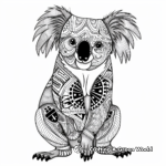 Koala in Aboriginal Art Style Coloring Pages 4