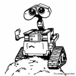 Landscape Wall-E Earth Cleanup Coloring Pages 1