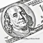 Large Print Hundred Dollar Bill Coloring Pages 3