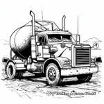 Large Scale Cement Bulker Truck Coloring Sheets 1