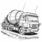 Large Scale Cement Bulker Truck Coloring Sheets 2