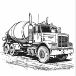 Large Scale Cement Bulker Truck Coloring Sheets 3
