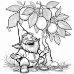 Laughing Gnome Under a Lemon Tree Coloring Pages 3