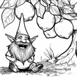 Laughing Gnome Under a Lemon Tree Coloring Pages 4