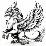 Legendary Creature Gryphon Coloring Sheets 3