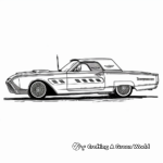 Legendary Ford Thunderbird Classic Car Coloring Pages 2