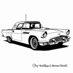 Legendary Ford Thunderbird Classic Car Coloring Pages 3