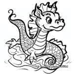 Legendary Loch Ness Monster Coloring Pages 1