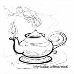 Legendary Magic Genie Lamp Coloring Pages 1