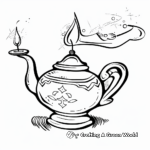 Legendary Magic Genie Lamp Coloring Pages 2