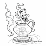 Legendary Magic Genie Lamp Coloring Pages 4