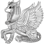 Legendary Sphinx Greek Mythology Coloring Pages 2