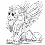 Legendary Sphinx Greek Mythology Coloring Pages 3