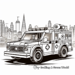 Lego City Ambulance Car Coloring Pages 1